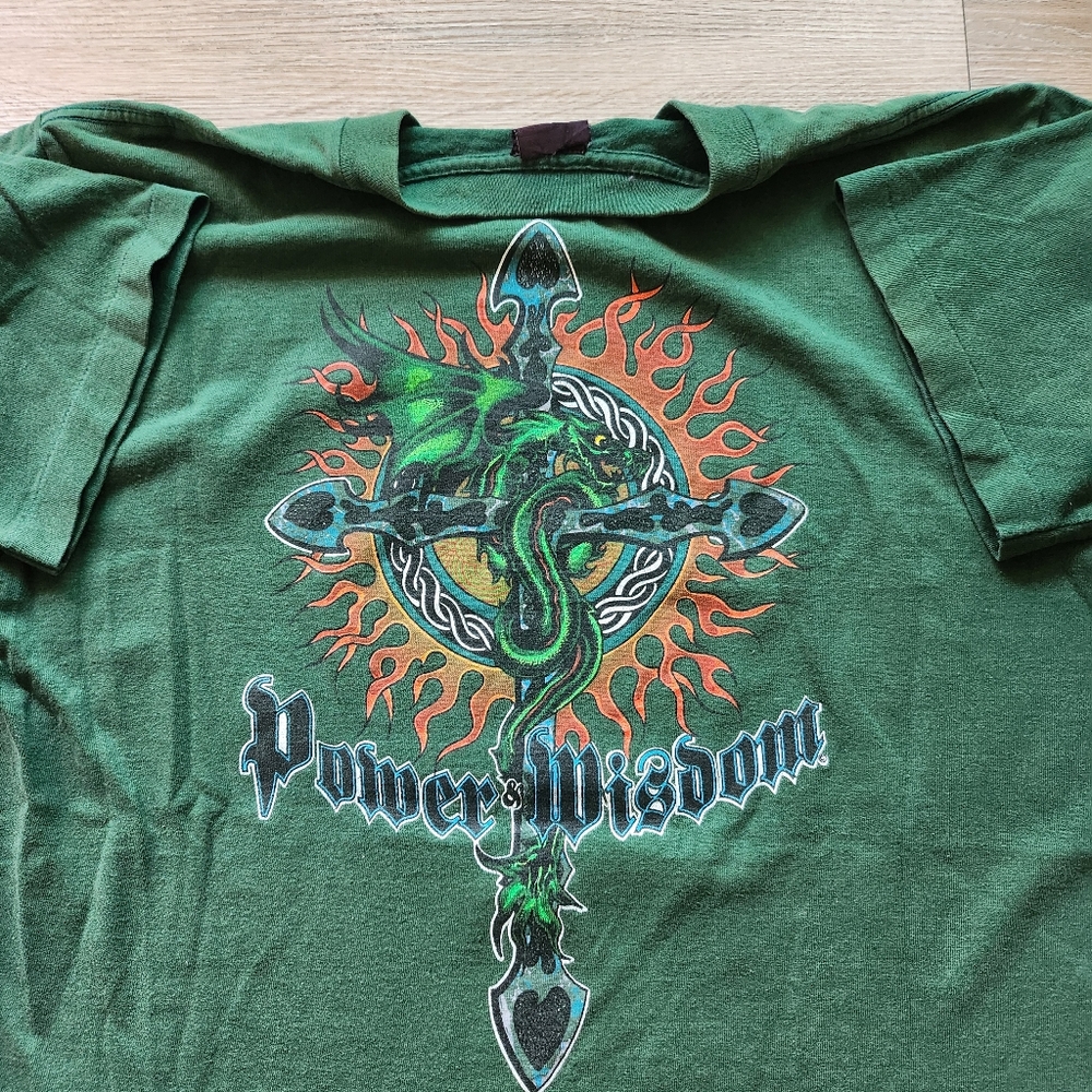 90s Power & Wisdom Dragon Streetwear Tshirt - Picture 1 of 6